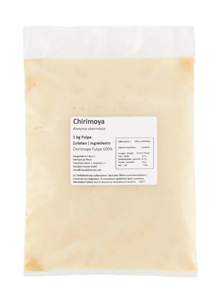 Premium Cherimoya puree from the Peruvian Andes
